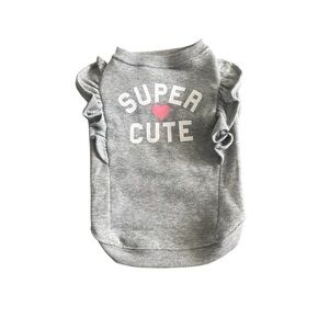 Pup Crew Super Cute gray dog sweater - medium